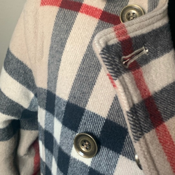 Burberry Check Wool Trench Coat Size XS - Picture 4 of 8